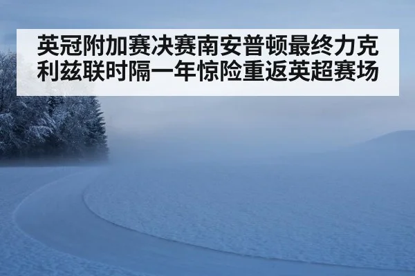 英冠附加赛决赛南安普顿最终力克利兹联时隔一年惊险重返英超赛场